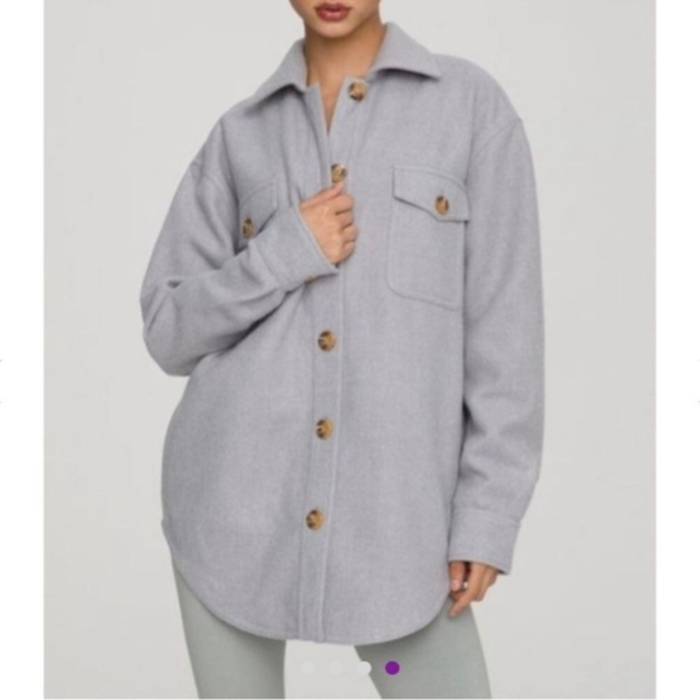 Good American Gray Utility Jacket